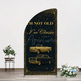 Aperturee - Aperturee Glitter Not Old But Classic Birthday Half Moon Arch Backdrop